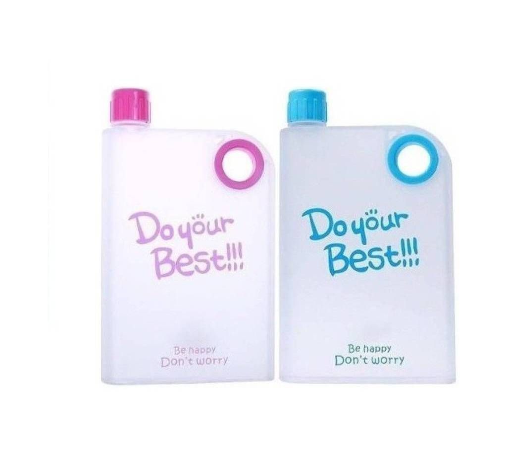 Exclusive Notebook Transparent Water Bottle 380ml - White