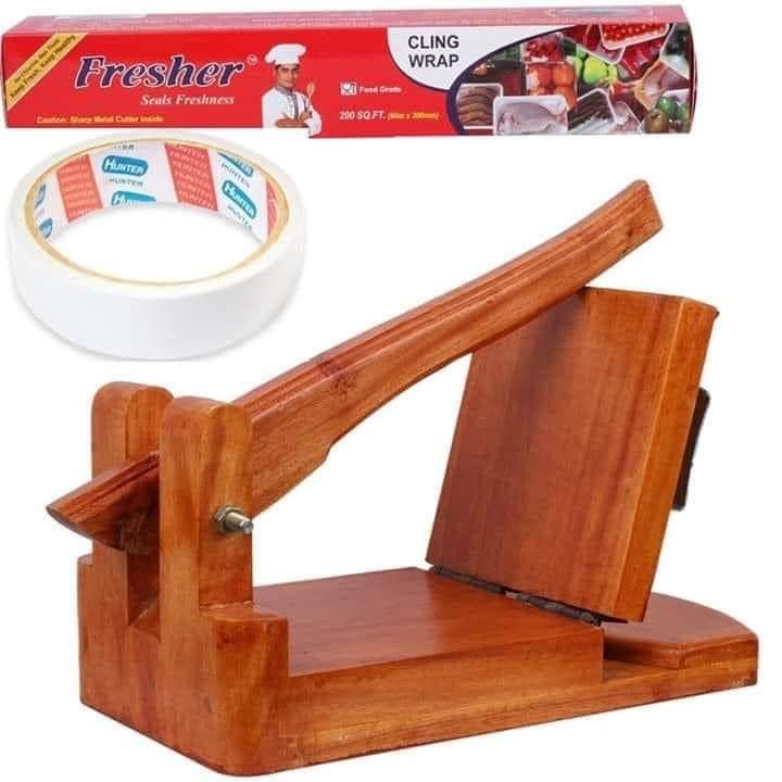 Wooden Ruti Maker - With Free Roti Maker Wrapping Poly Roll And Both Side Tape & 3 Years Warranty
