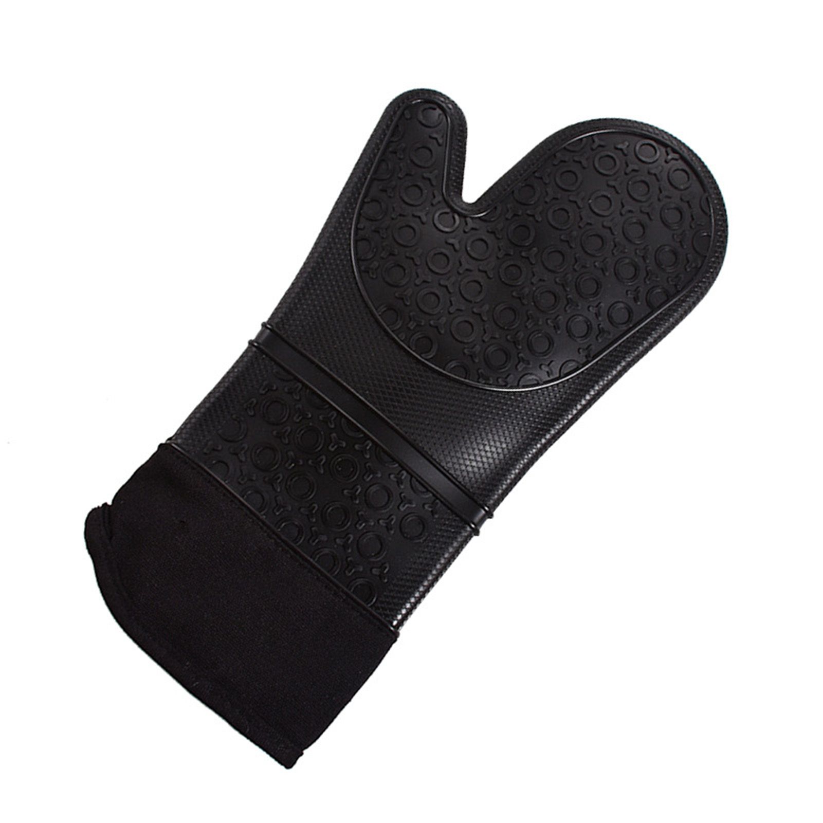 1Pc Heat Resistant Insulated Glove Practical Silicone Hanging Hole Oven Microwave Mitten for Kitchen