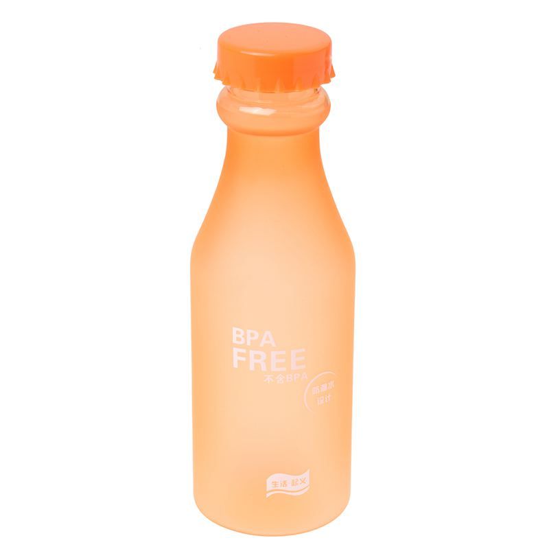 550ml 23oz BPA Free Cycling Bicycle Bike Sports Unbreakable Plastic Water Bottle Orange