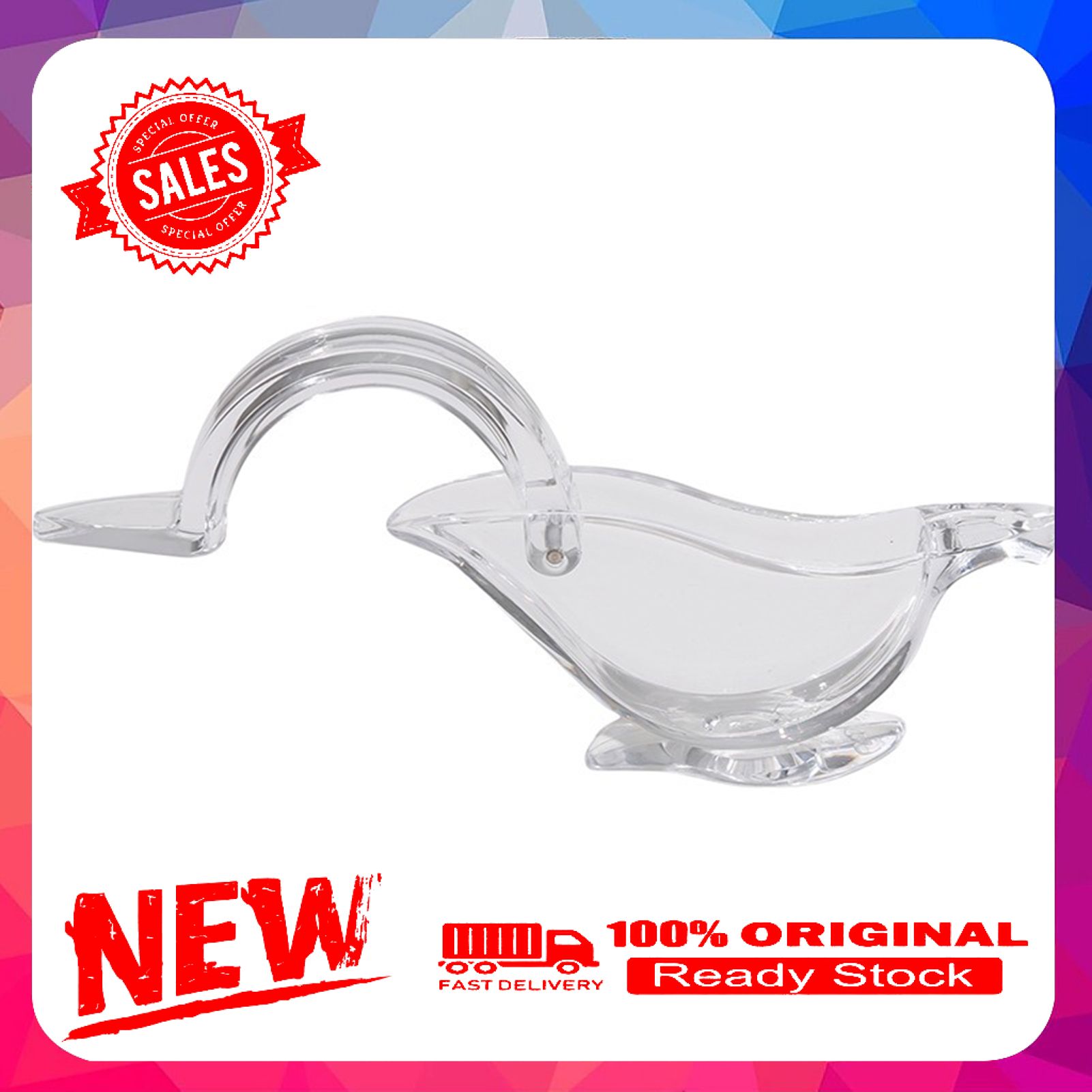 Fruit Juicer Press Type Manual Acrylic Exquisite Hand Press Lemon Squeezer for Kitchen