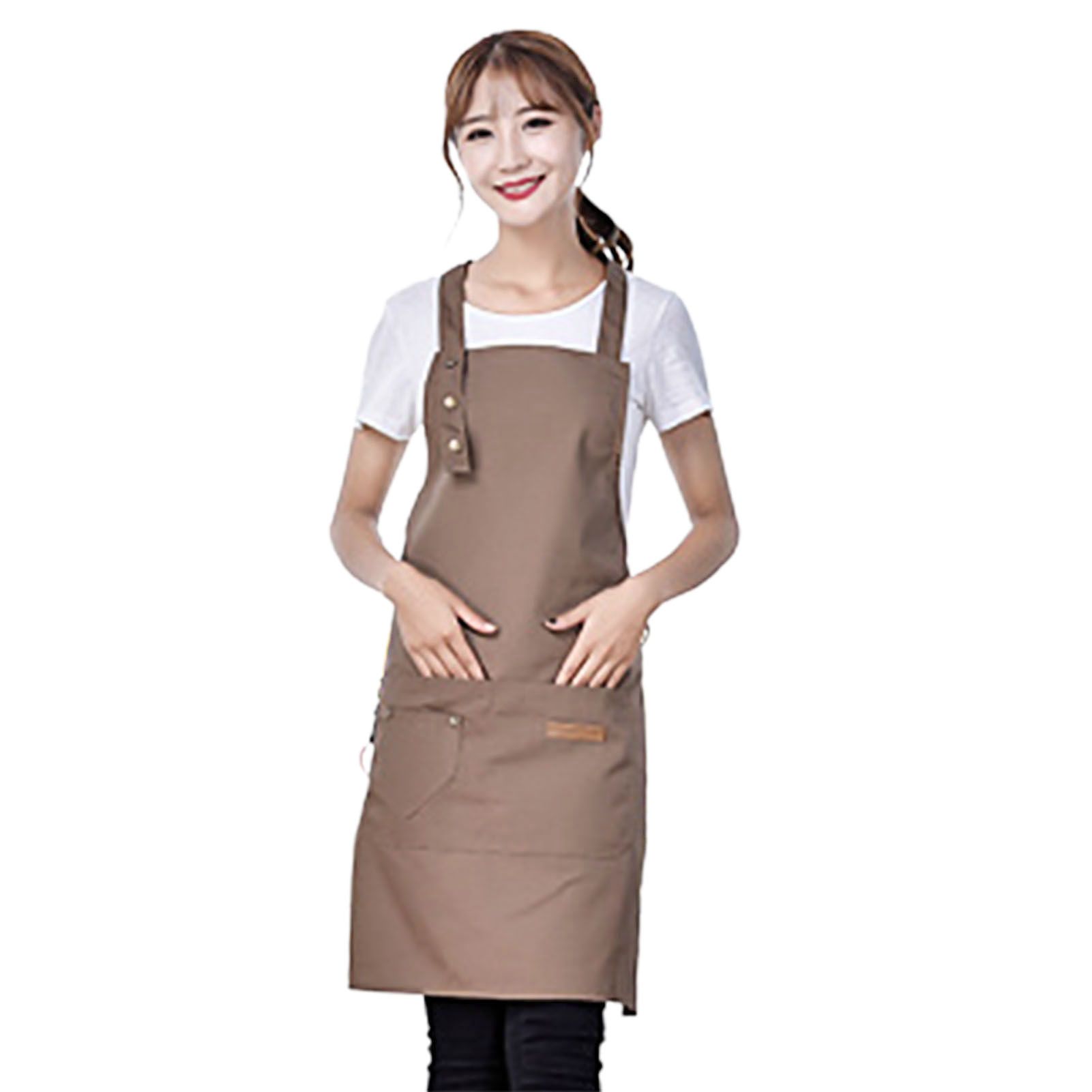 Unisex Universal Adjustable Neck Strap Design Sleeveless Kitchen Cooking Apron