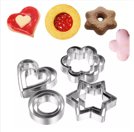 12 Pcs Cookie Cutter - Silver