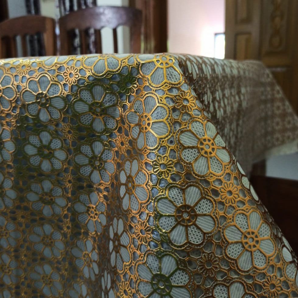 PVC  Colour dining Table cloth Mat Table Cover  - 84'' by 55'' inches / 7 fit by 4.7 fit ( for 6 chiar table ) - 4 Design