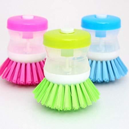 Big offer LALA Plastic Clean Brush Dish Brush Kitchen Cleaning Hydraulic Dressure Scrubber