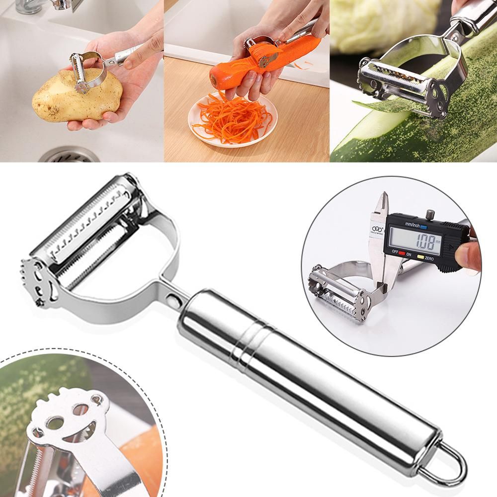 Stainless Steel Multi-function Vegetable Double Peeler Cutter Julienne Peeler Potato Carrot Grater Kitchen Tool