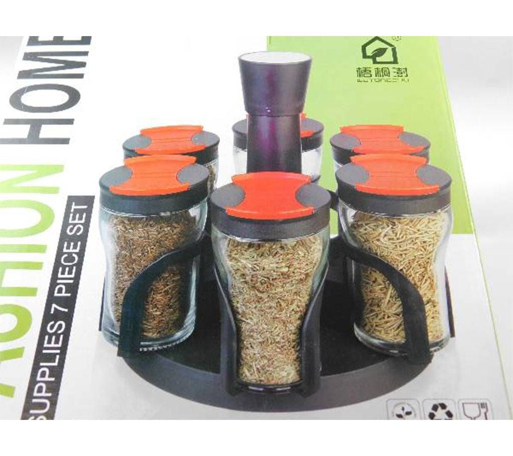 6 pieces revolving spice rack set 