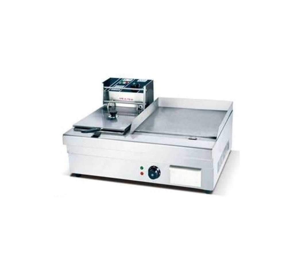 Tabletop Electric griddle with electric fryer for hotel