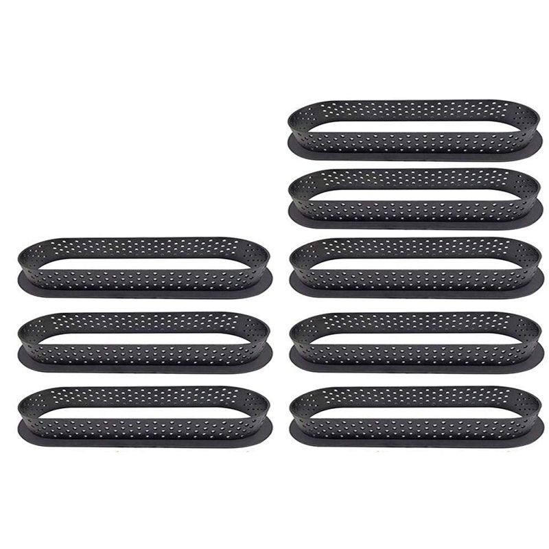 Oval Shape Cake Ring Plastic Perforated DIY Dessert Mould Fruit Cookies Baking Molds Cooking Baking Tool 8 Pcs