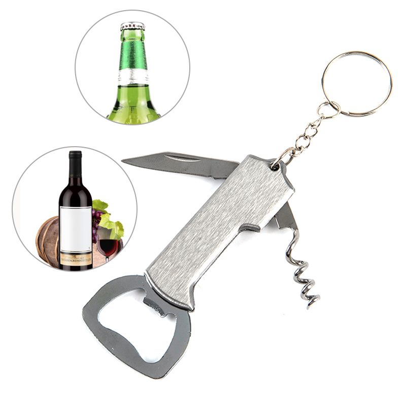 Portable   Bottle Opener Keychain Stainles Steel Multifunctionial Opener