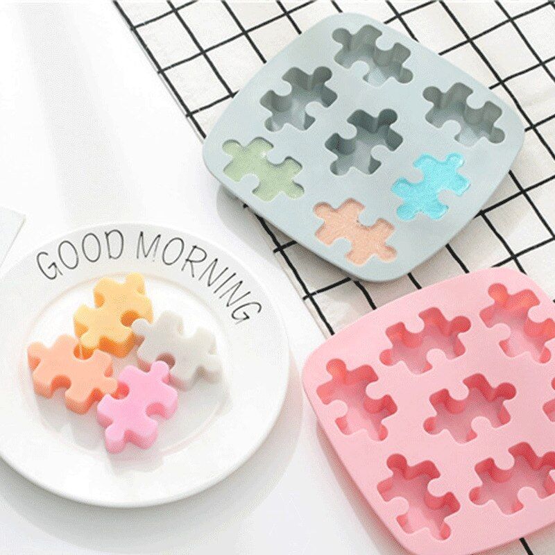 Silicone Cake Mold Puzzle Shape Fondant Silicone Mold Ice Cube Tray Pastry Cookie Sugarcraft Chocolate Mold Cake Decorating Tool