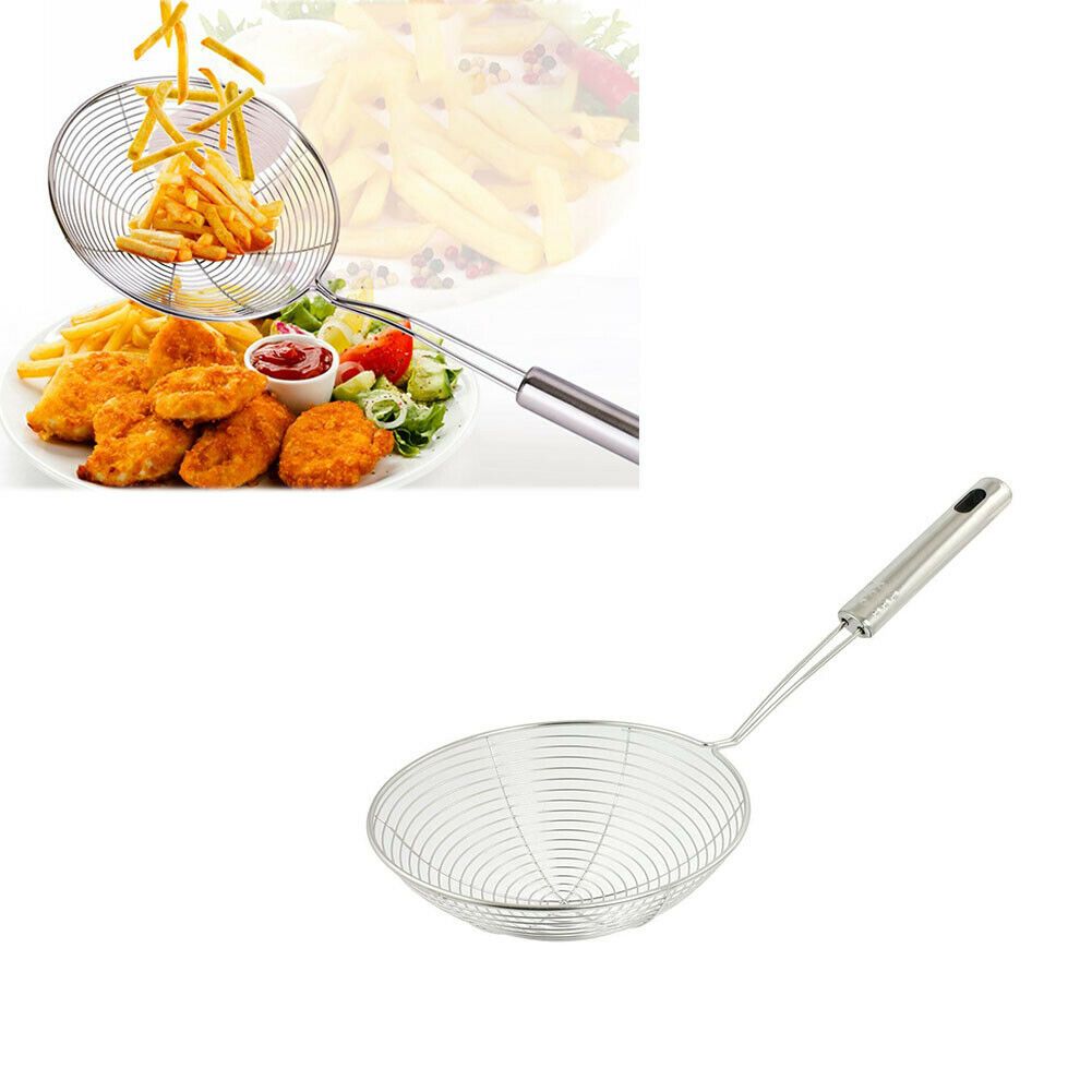 Kitchen Large Oil Strainer - Silver 2 Pcs