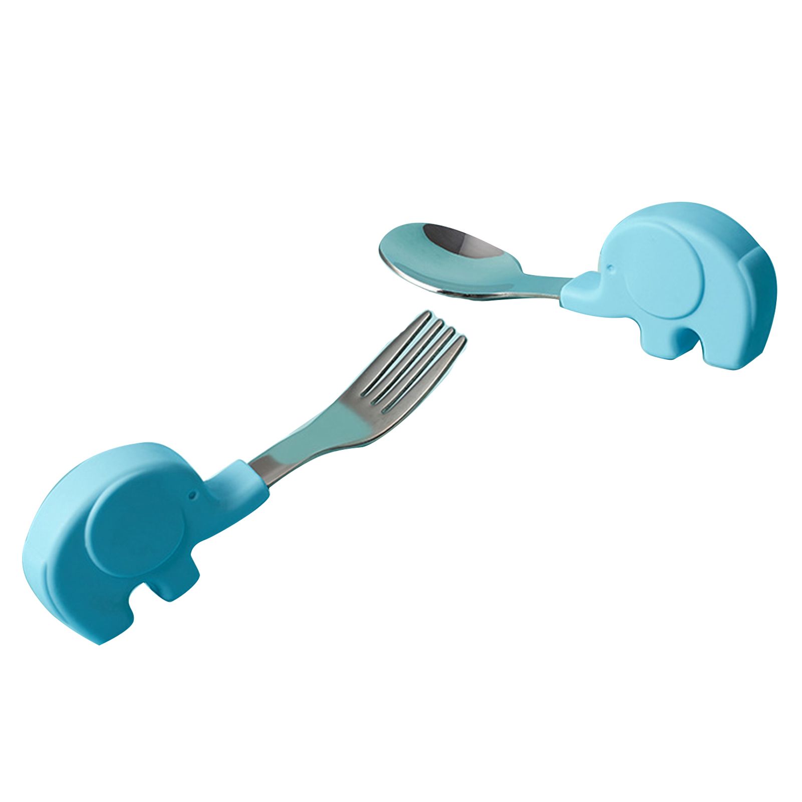 1 Set Kids Spoon Safe Food Grade Stainless Steel Toddler Dinnerware Fork for Baby