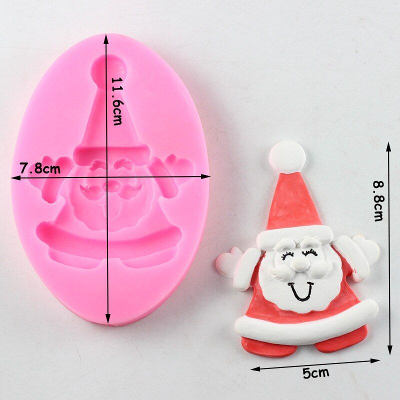 DIY Baking Christmas Cake Silicone Mold Pine Cone Snowflake Deer Chocolate Candy Molds Christmas Fondant Cake Decorating Tools