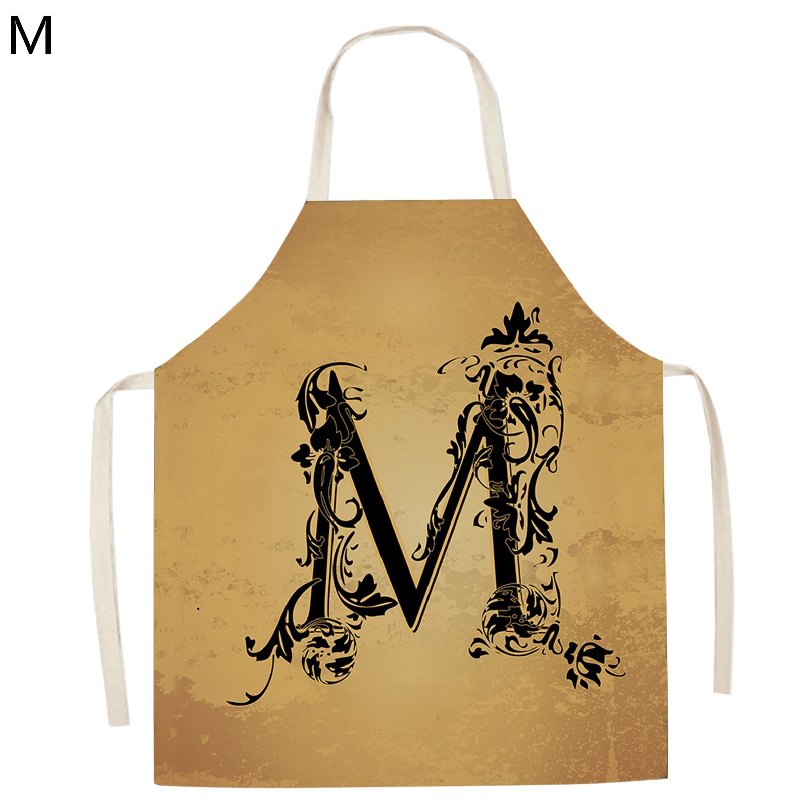 Apron Large Coverage Colorful Rustic Letter Pted Long Cooking Bib