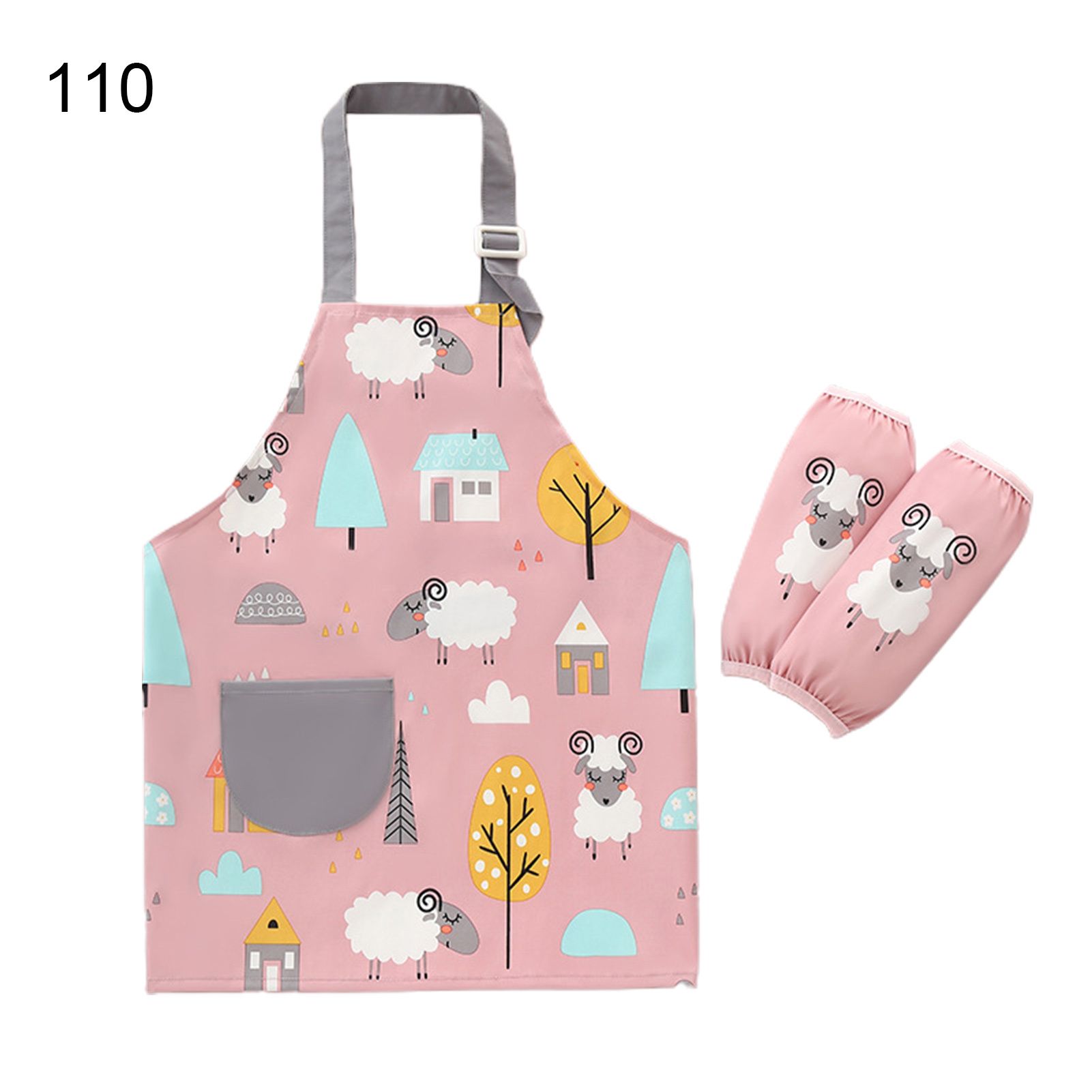 Kids Cooking Bib Animal Pattern Playing Games Children Garden Apron