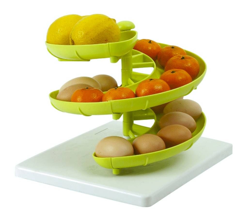 Multifunction Three Layers Fruit Basket Egg Holder Rack