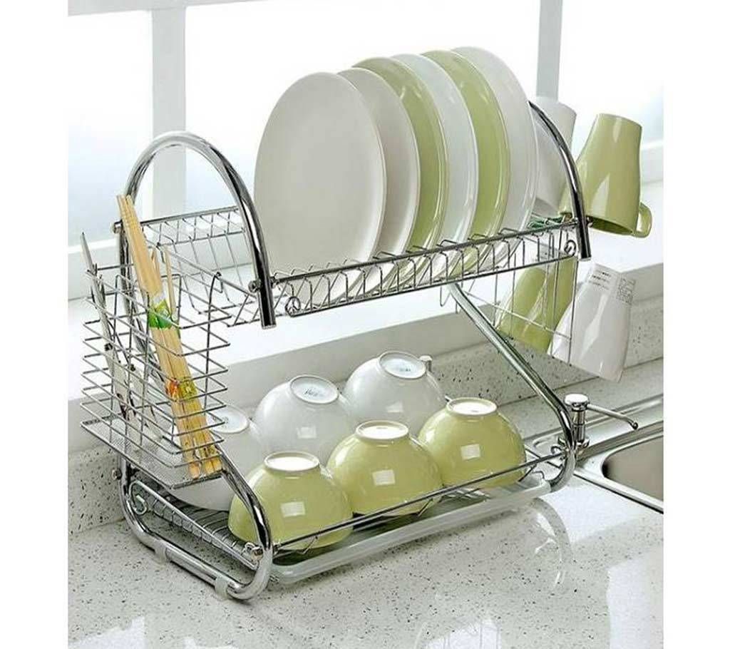 2 Tiers Kitchen Dish Cup Drying Rack