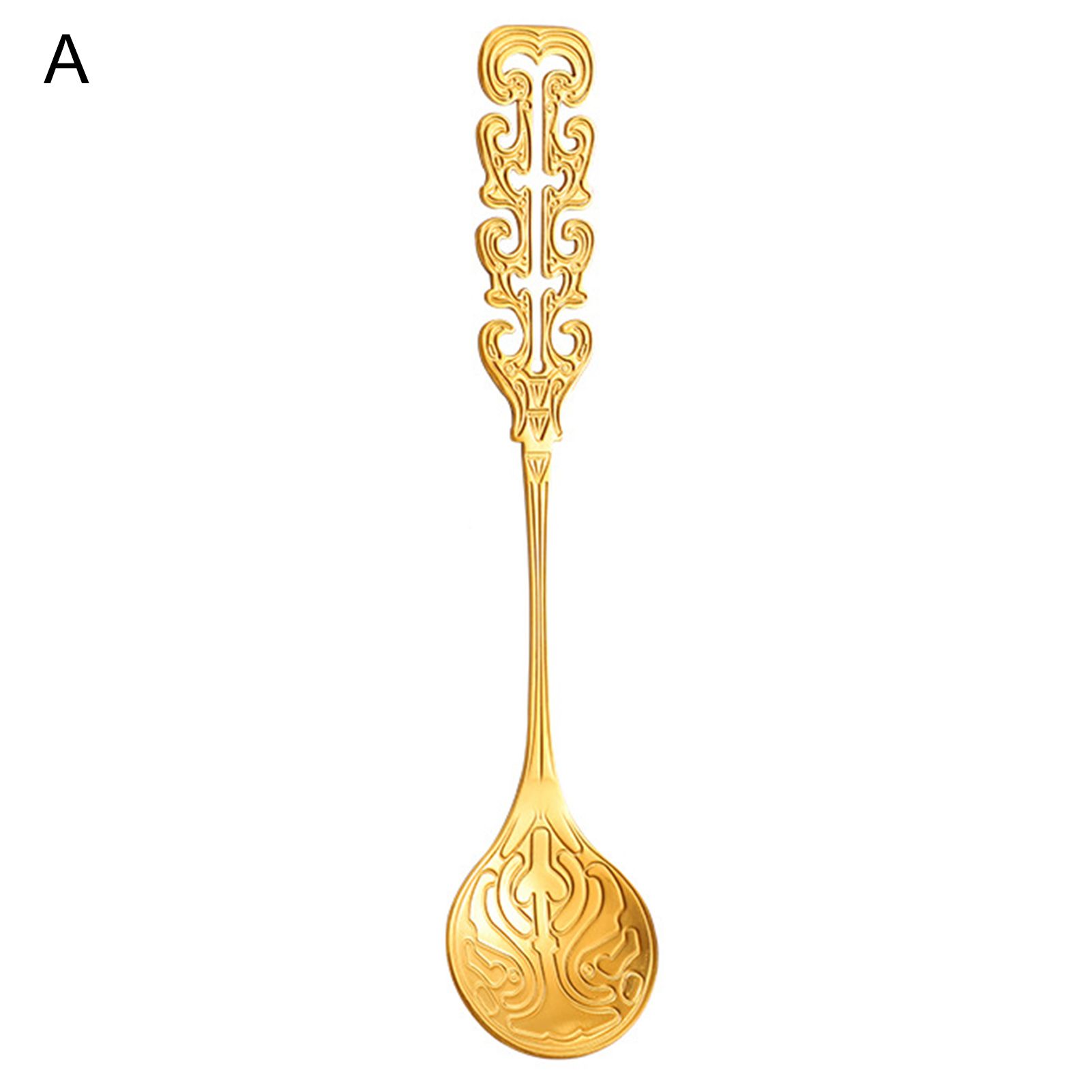 Coffee Spoon Hollow Widely Use Stainless Steel Rust Proof Multi-function Dessert Spoon for Home