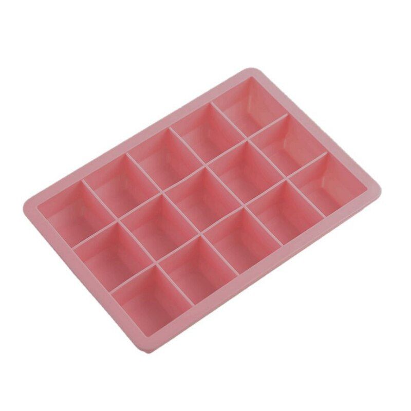 15 Grid Food Grade Ice Cube Tray Silicone Ice Mold with Lid Home DIY Ice Cream Ice Cube Maker Cold DriKitchen Accessories