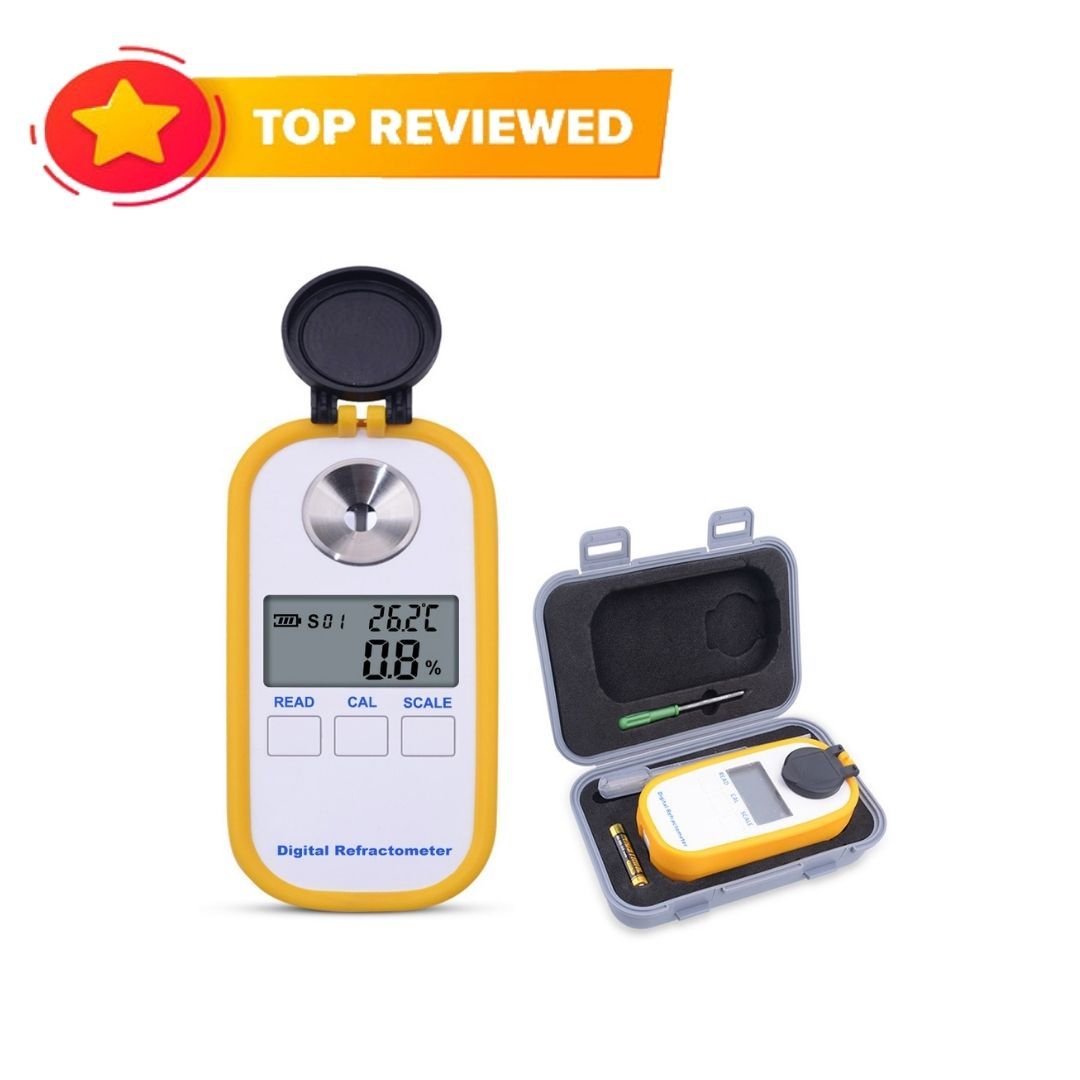 DR-102 auto refractometer brix 0-90% digital refractometer for beekeeping portable analyzer for honey juice sugar