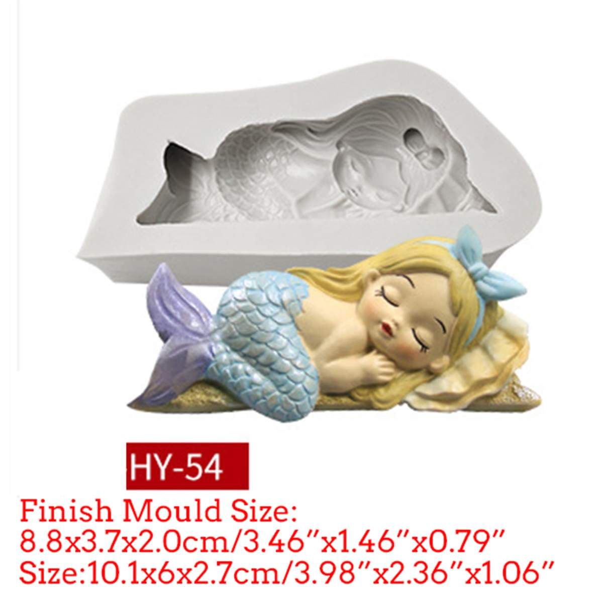 1PCS 3D Mermaid Tail Fondant Mold Silicone Mold Chocolate Candy Molds Sea Kitchen Baking Tools Decorating Baking Tools