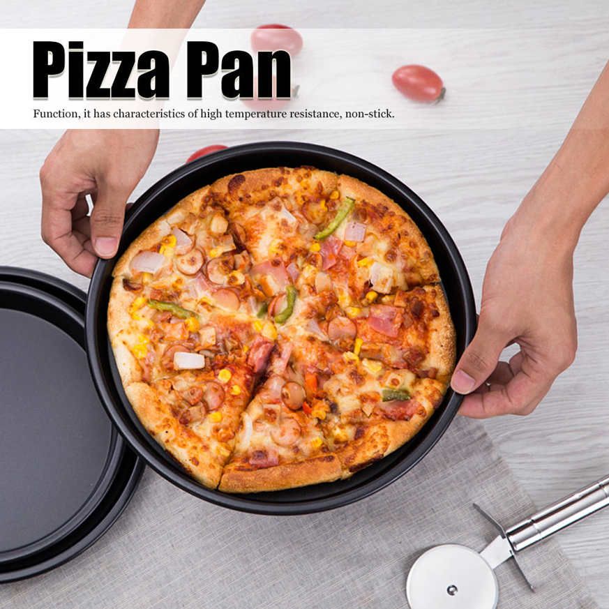 Pizza Pan Non-Stick Round Pie Cake Bread Mold Carbon Steel Baking Dish Tray Kitchen Tools