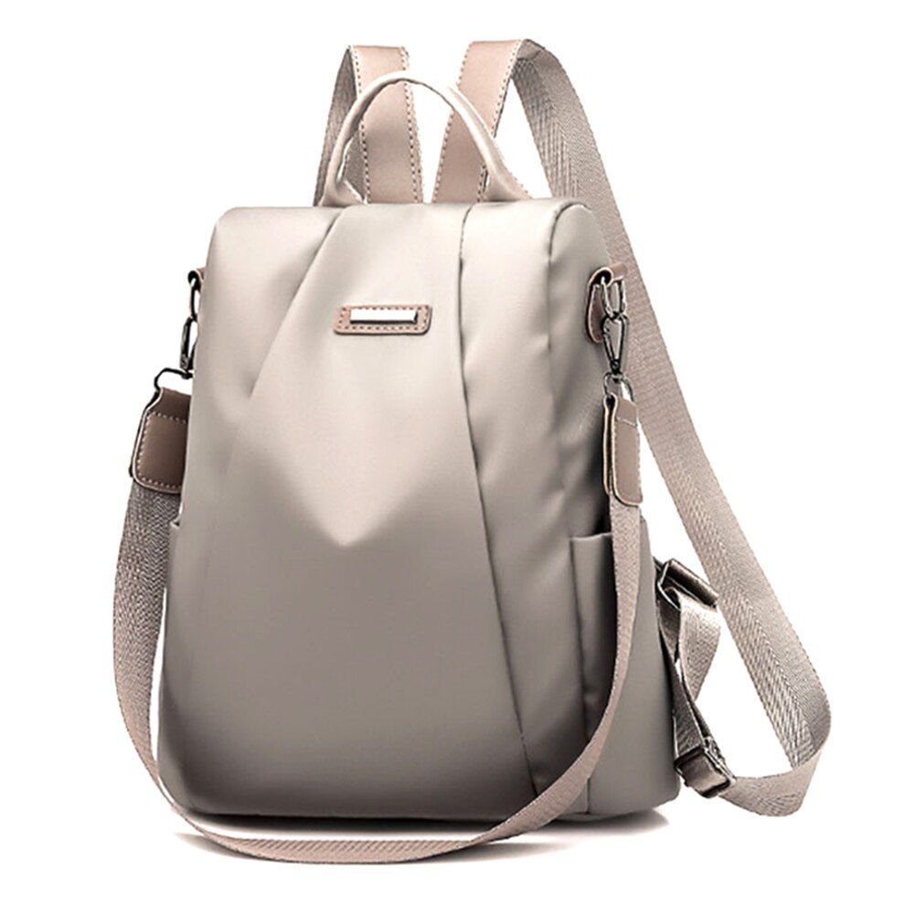 Women Waterproof Oxford Cloth Travel Backpack Nylon Anti-theft Double Casual Shoulder Bag 34cm x 28cm x 14cm