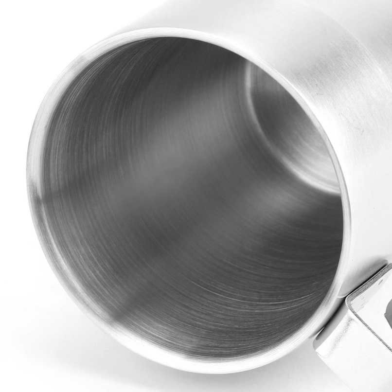 4Pcs Stainless Steel Durable Coffee Cup Mug with Holder for Home Shop Use