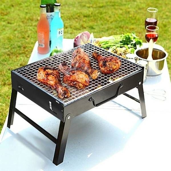 Portable Grill Set Coal - Black