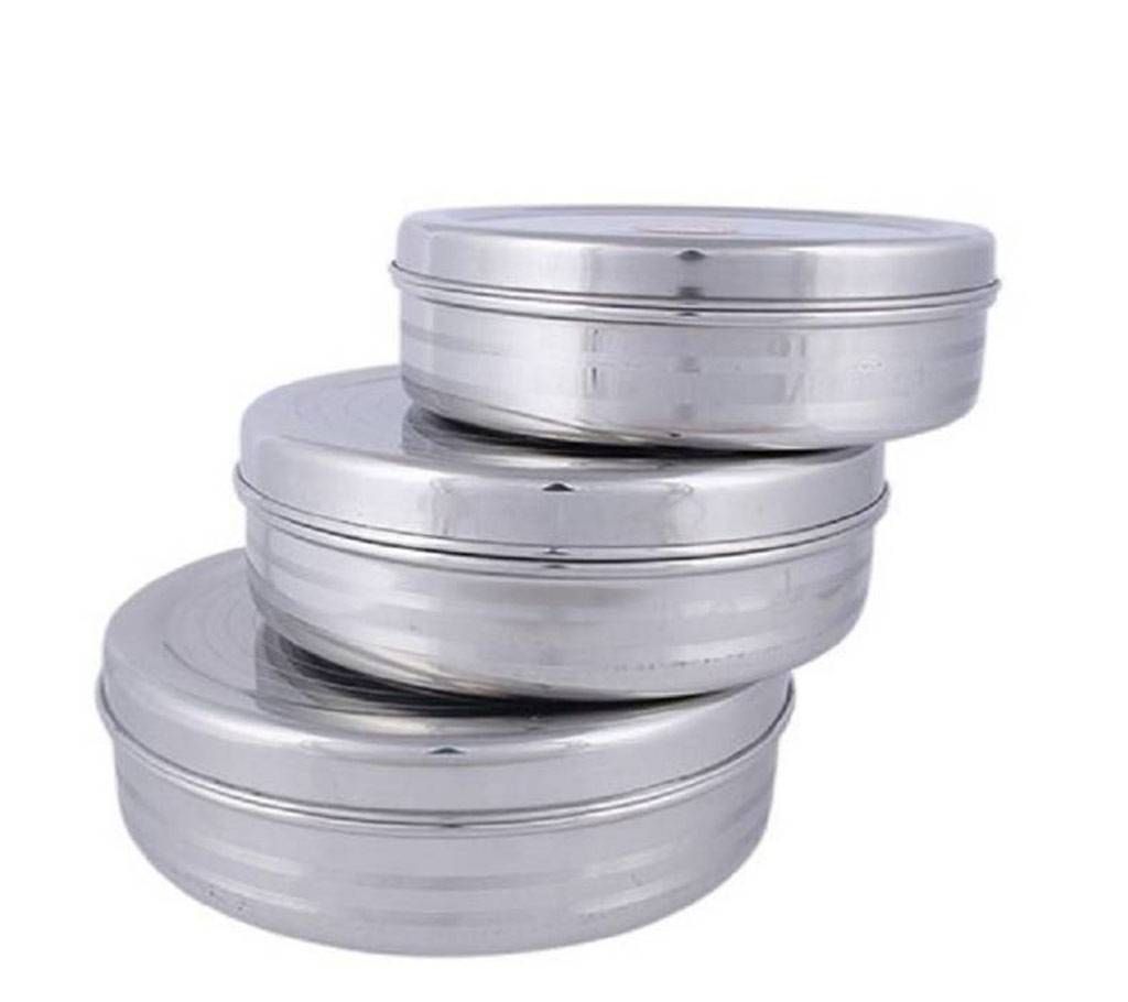 3 pcs Stainless Steel box set
