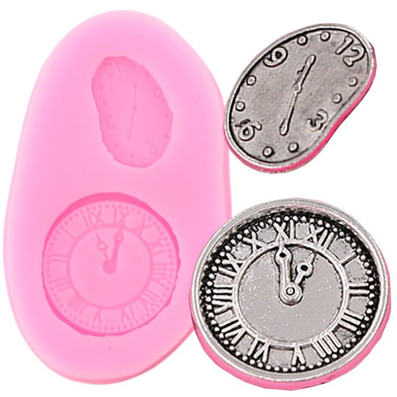 5 Style Watches Turned Cake Silicone Molds Clock Cupcake Topper Fondant Cake Decorating Tools Candy Chocolate Gumpaste Mould