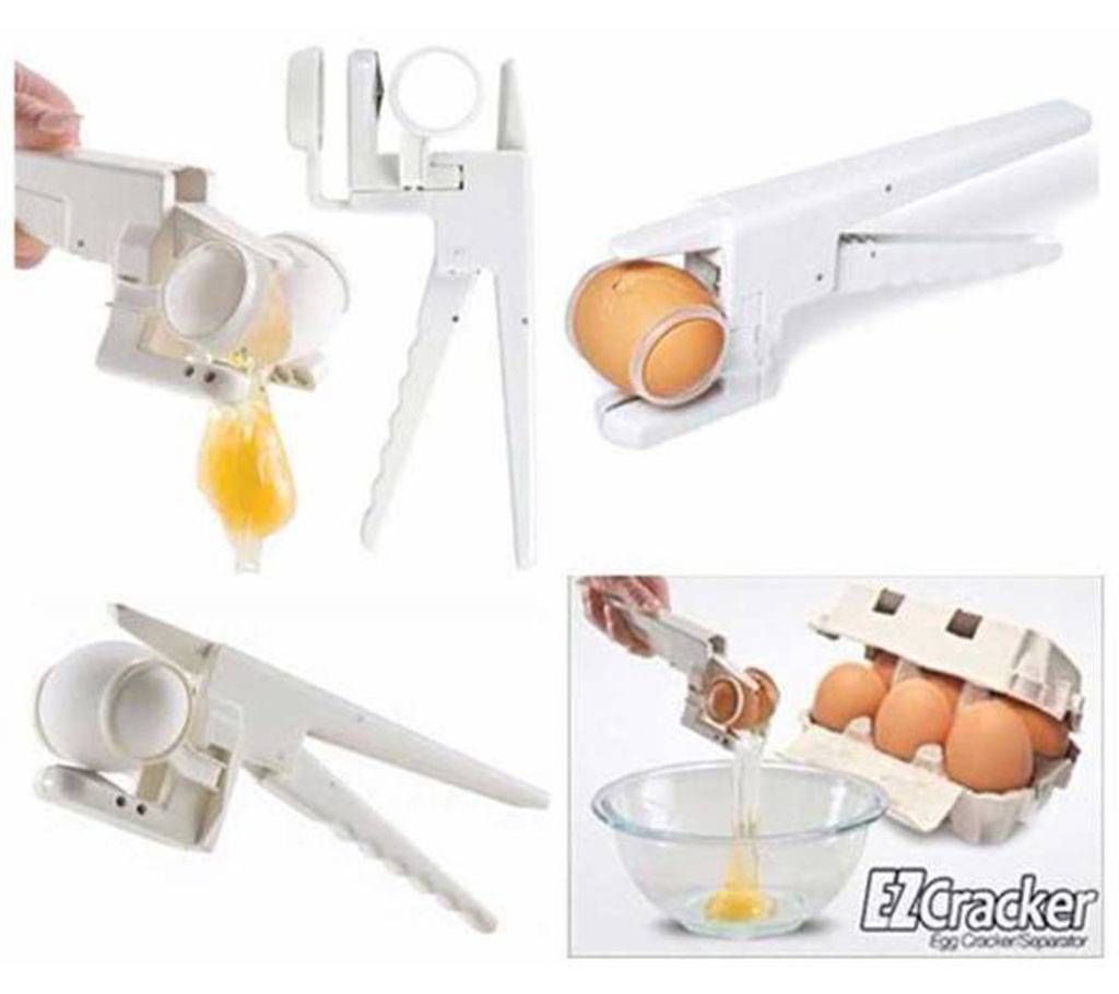  Handheld Egg Cracker Separator - White