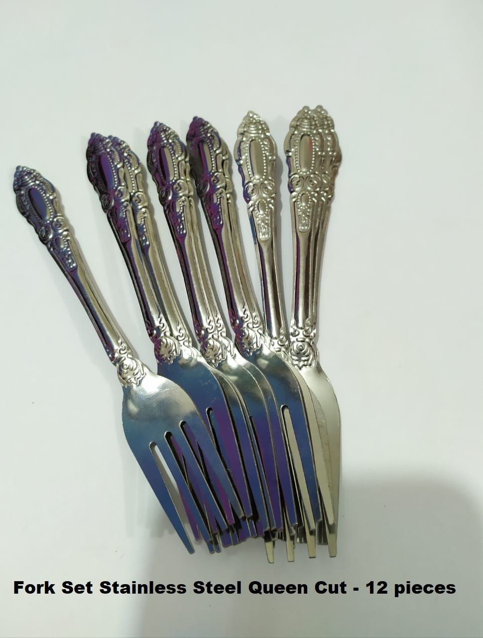 Fork Set Stainless Steel Queen Cut - 12 pieces