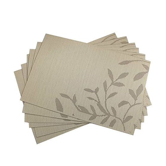 Dinging Table Oil Proof Woven PVC Plastic Place Mat - 6 Pcs