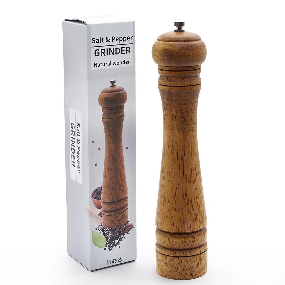 Yfashion Wood Pepper ll with Strong Rotating inder Kitchen ools Box Packing