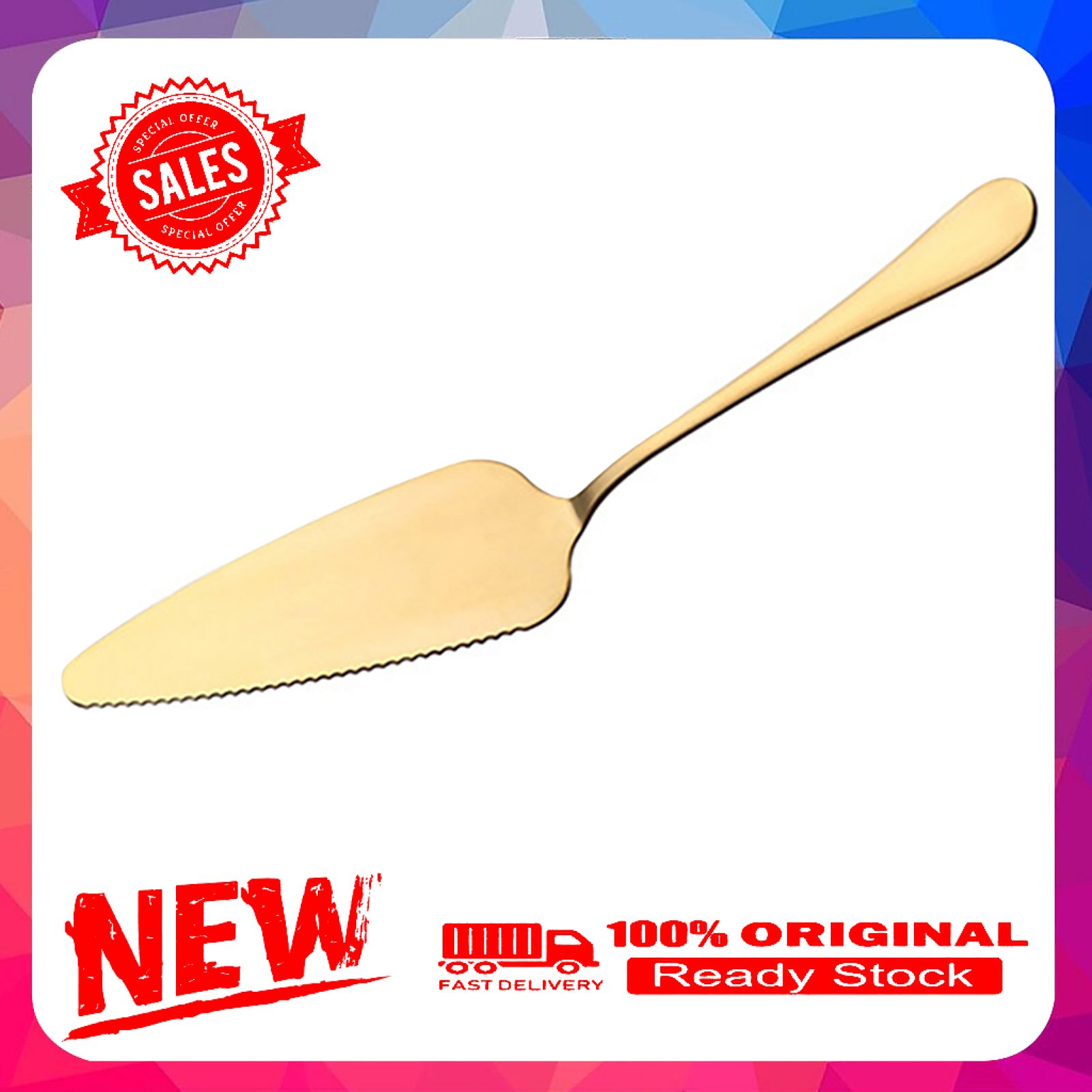 Stainless Steel Cake Server Pastry Butter Divider Pizza Cheese Spatula Knife for Home Kitchen Party