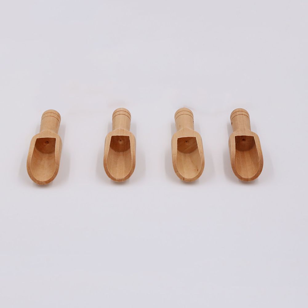 Natural Wooden Coffee Tea Sugar Salt Powder Spoon Scoop Kitchen Utensil Tool