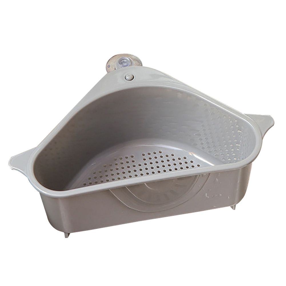 Triangle Kitchen Sink Sucker Drain Basket Plastic Cleaning Tools Storage Rack