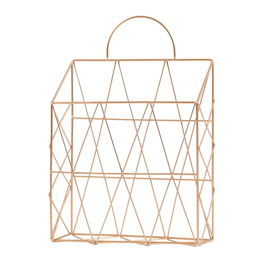 Handheld Wall Hanging Desktop Books Newspapers Storage Basket Rack Organizer