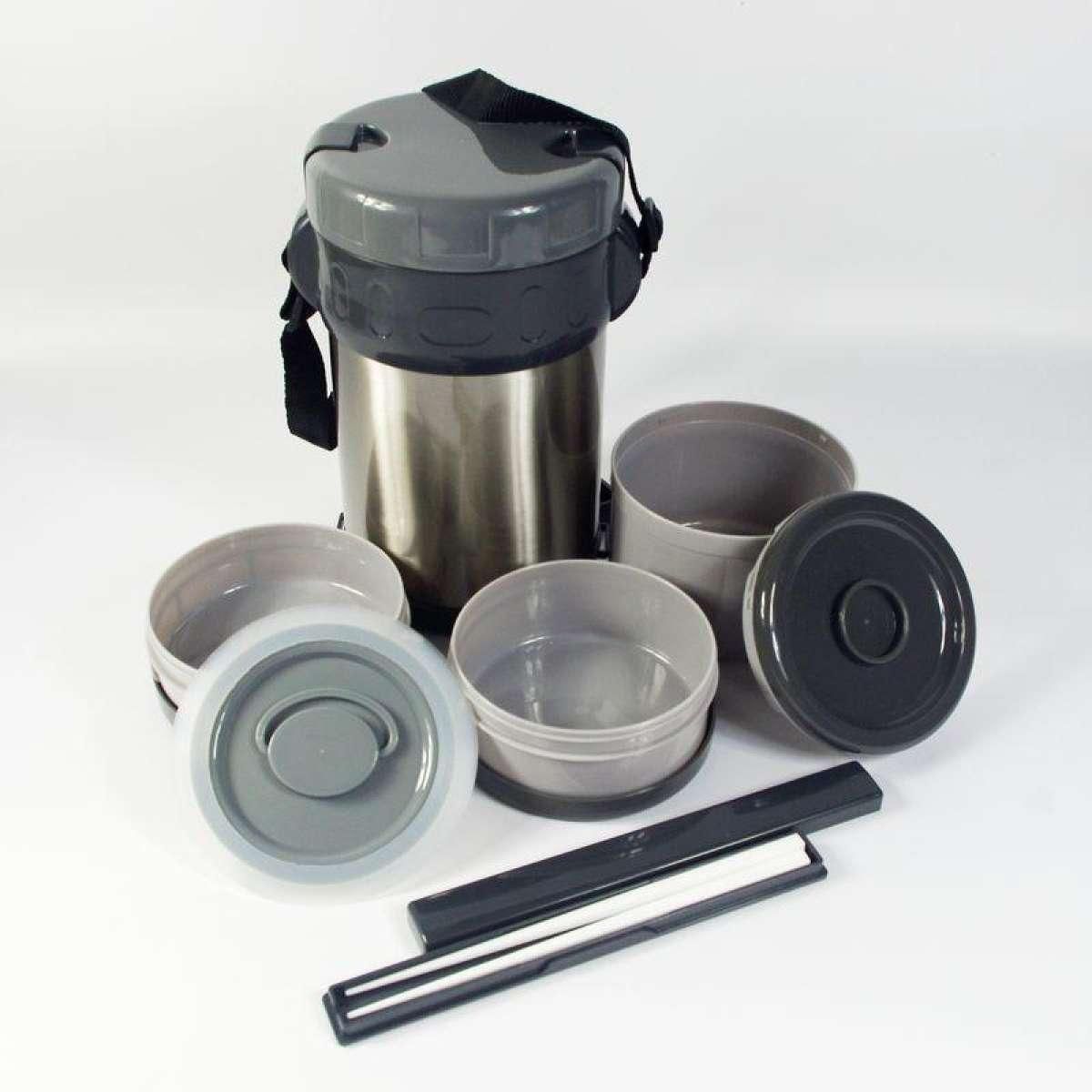 2L bpa free double wall stainless steel bento lunch box