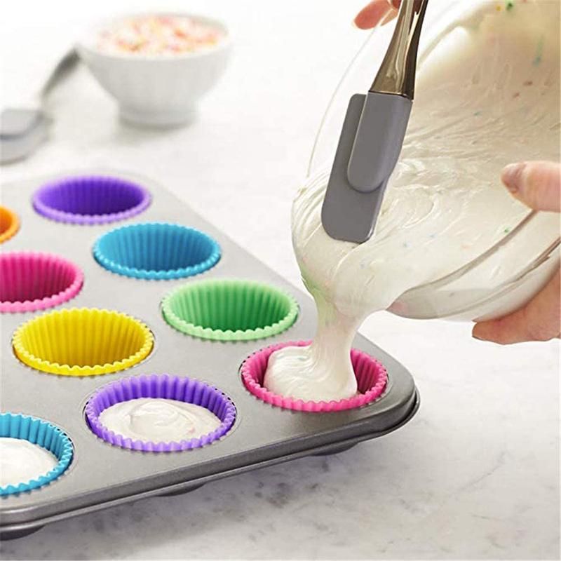 Lot Moulds Heat Cake Tools Muffin Cases Cake Cupcake Silicone Mat 6 Pcs