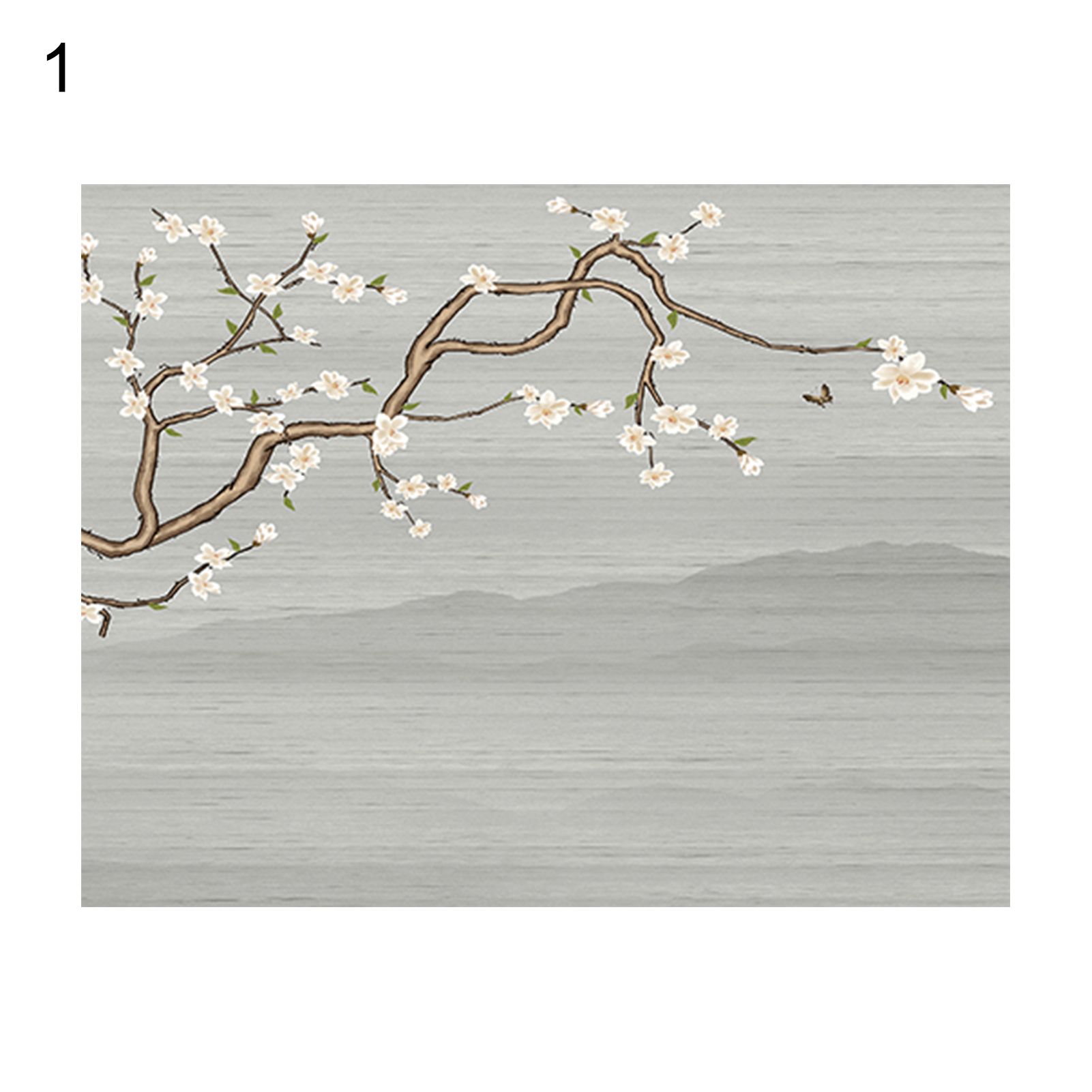 Scratch Resistant Table Mat Oilproof Linen Modern Style Floral Pattern Placemat for Restaurant