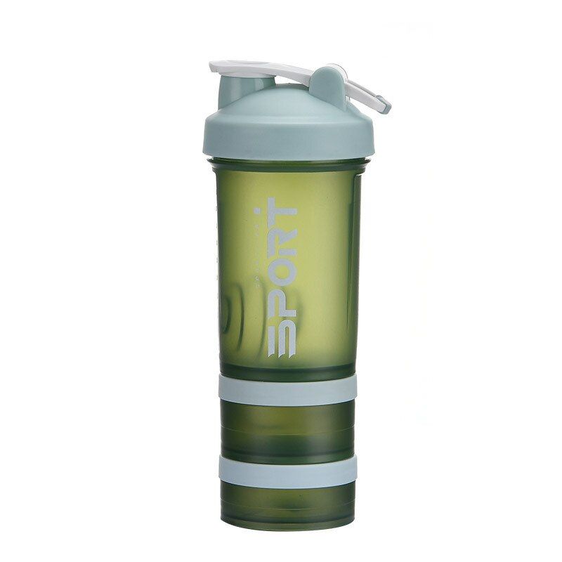 450ml Three Layer Shaker Cup Fitness Milkshake Bottles Fitness Cup Protein Powder Cup Outdoor Sports Fitness Water Cup Large Cap
