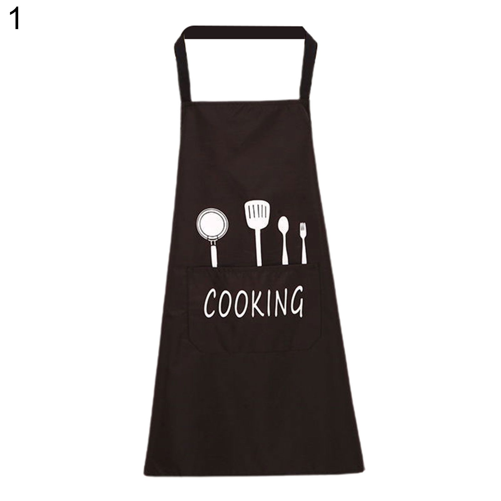 Cutter Fork Print Apron Water Oil Stain Proof Kitchen Cooking Baking Clean Gown