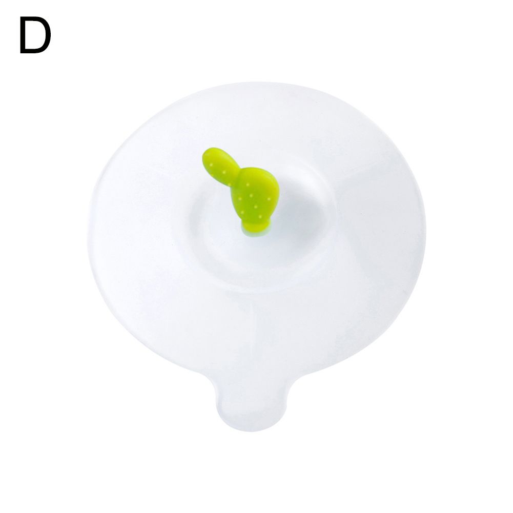 10cm Anti-dust Cactus Round Silicone Glass Cup Cover Coffee Mug Seal Lid Cap