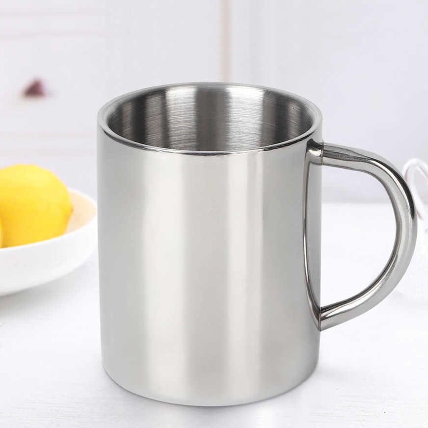 300ml Double Wall Stainless Steel Drinking Mug Cup Travel Coffee Tea Milk