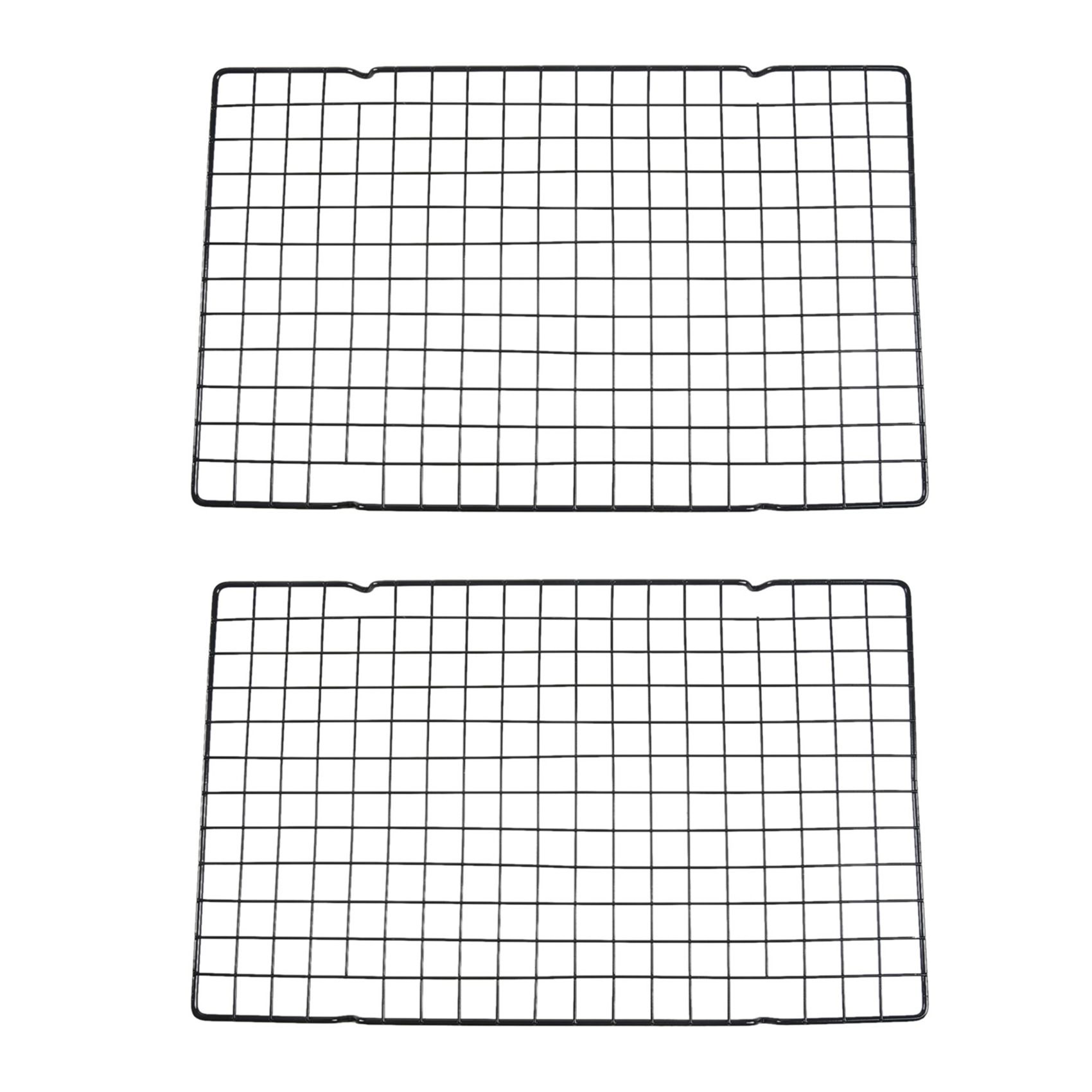 2pc Carbon Steel Non-stick Cooling Rack Cooling Grid Baking Tray For Biscuit Cookie Pie Bread Cake Baking Rack