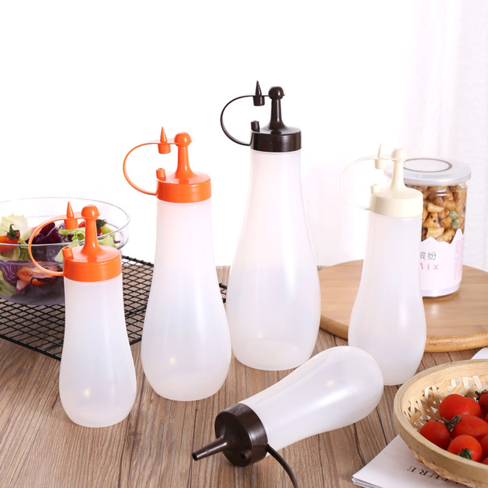 Squeeze Dispenser Transparent Prevent Spill Squeeze Bottle