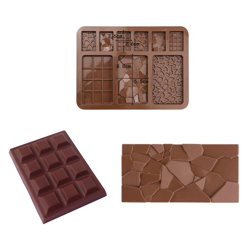 9 Cavity Decomposition Chocolate Mold Food Grade Non-Stick Waffle Chocolate Mold